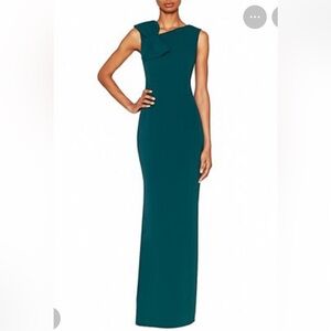 White Tie by Shani One Shoulder Dress in Rich Teal